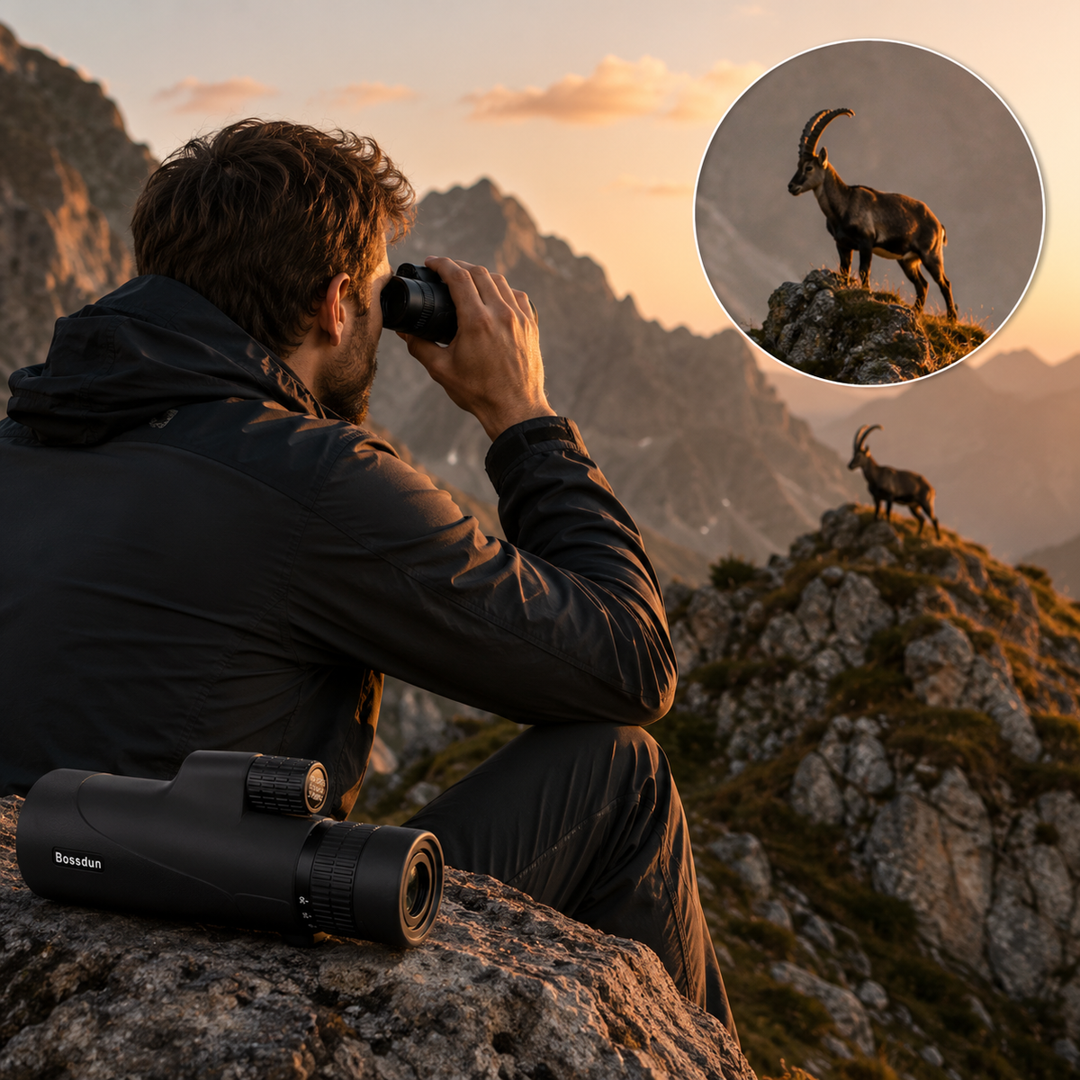 Monoculaire Zoom 10–30×50 avec Trépied et Smartphone
