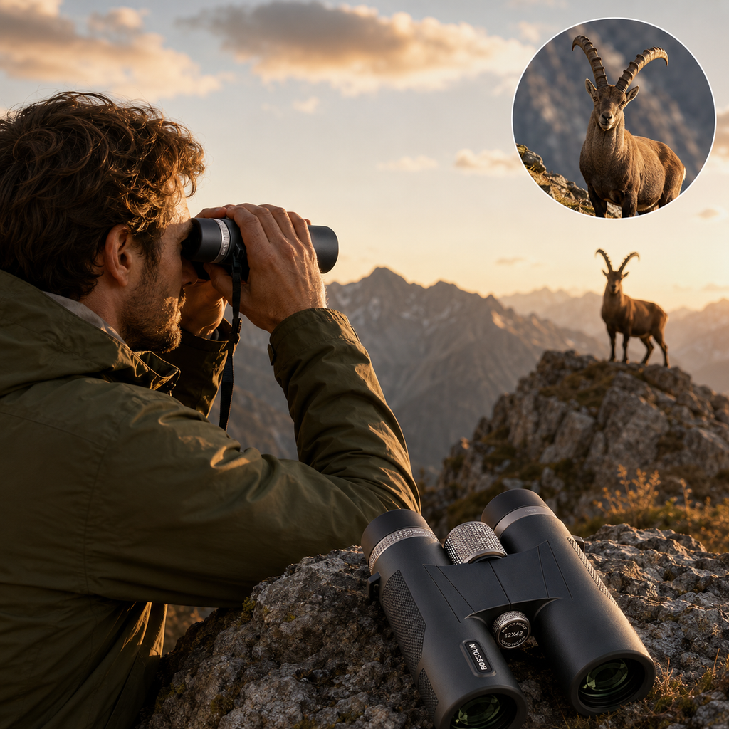 Jumelles ED 12×42 pour Ornithologie et Randonnée