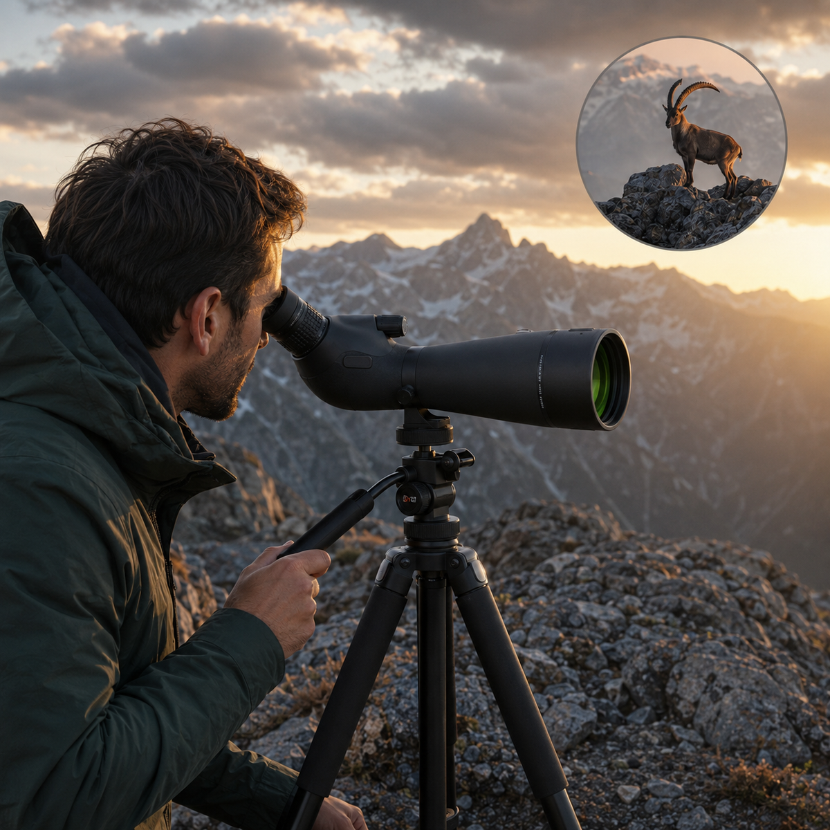 Longue-vue Zoom 25–75×80 pour Nature et Tir
