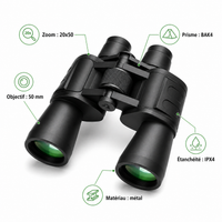 Jumelles 20×50 BAK4 pour Observation Longue Distance