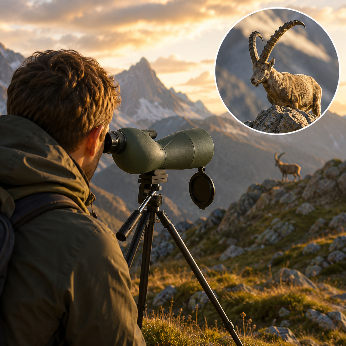Longue-vue 25–75×60 avec Trépied pour Observation