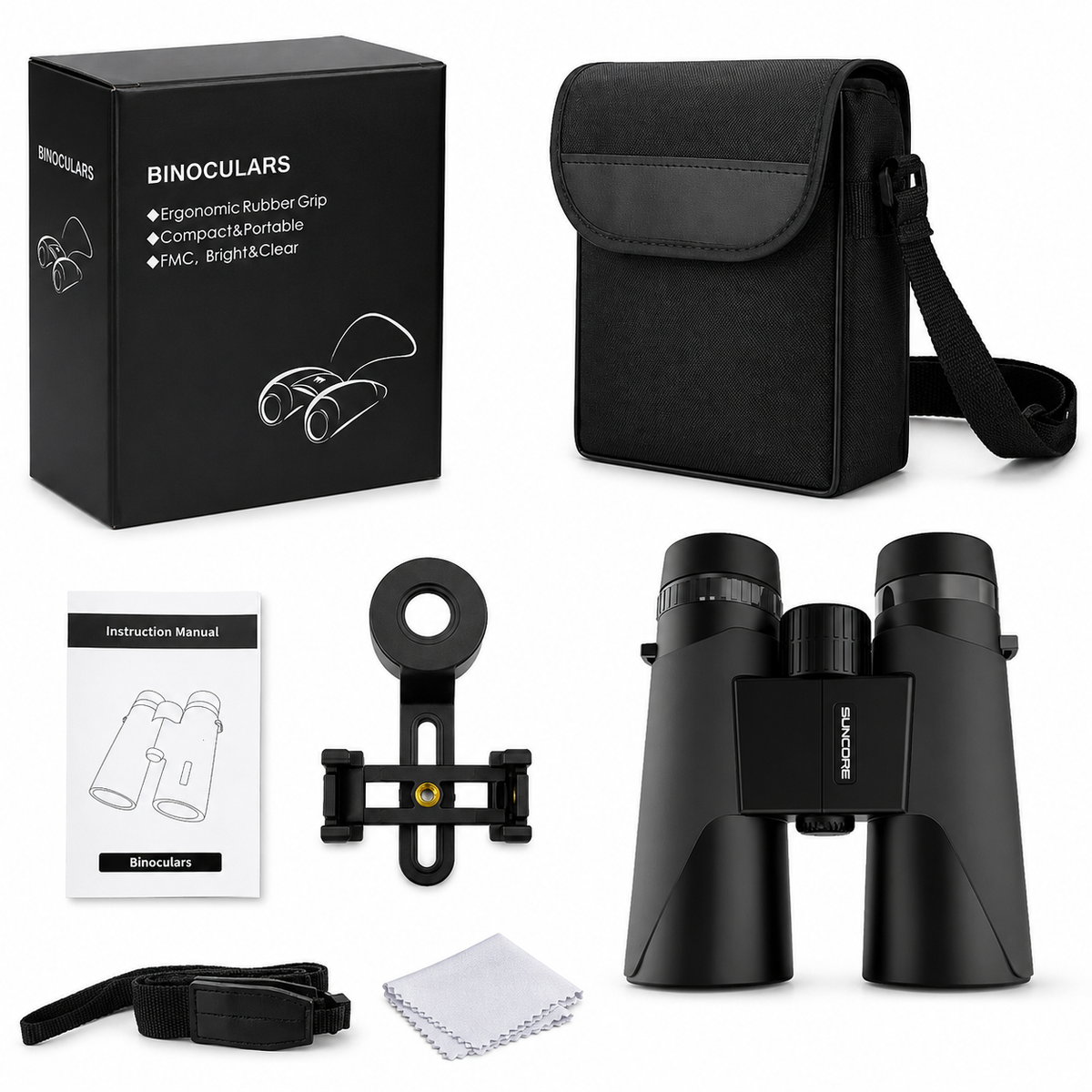 Jumelles Suncore 10×42 pour Ornithologie et Voyage