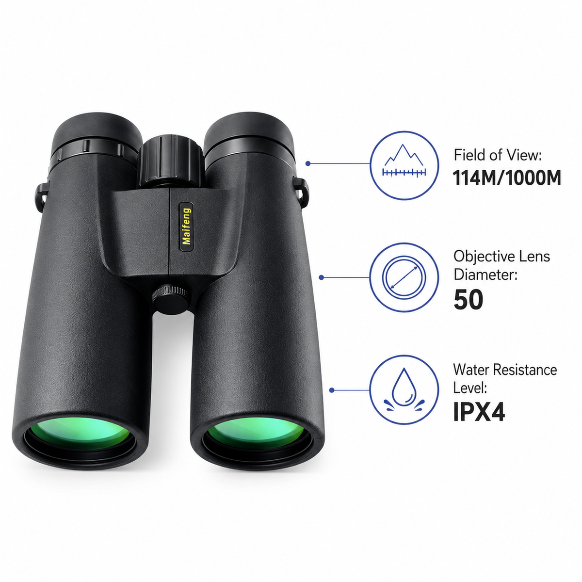 Jumelles Maifeng 12×50 BAK4 pour Ornithologie