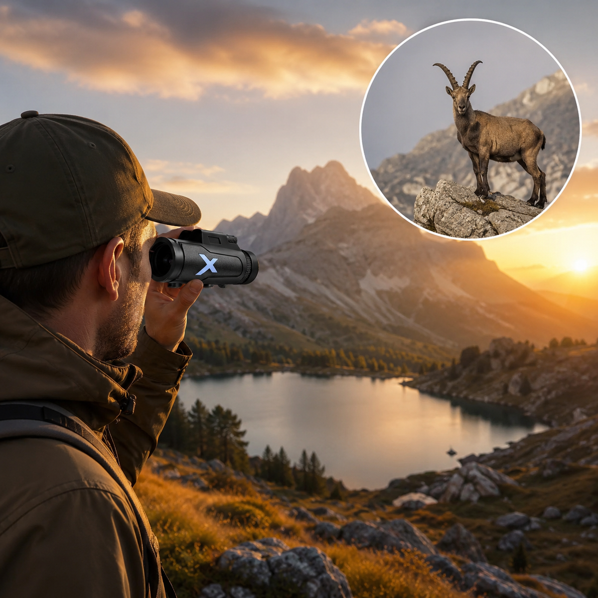 Monoculaire 12×50 pour Nature et Observation Lointaine