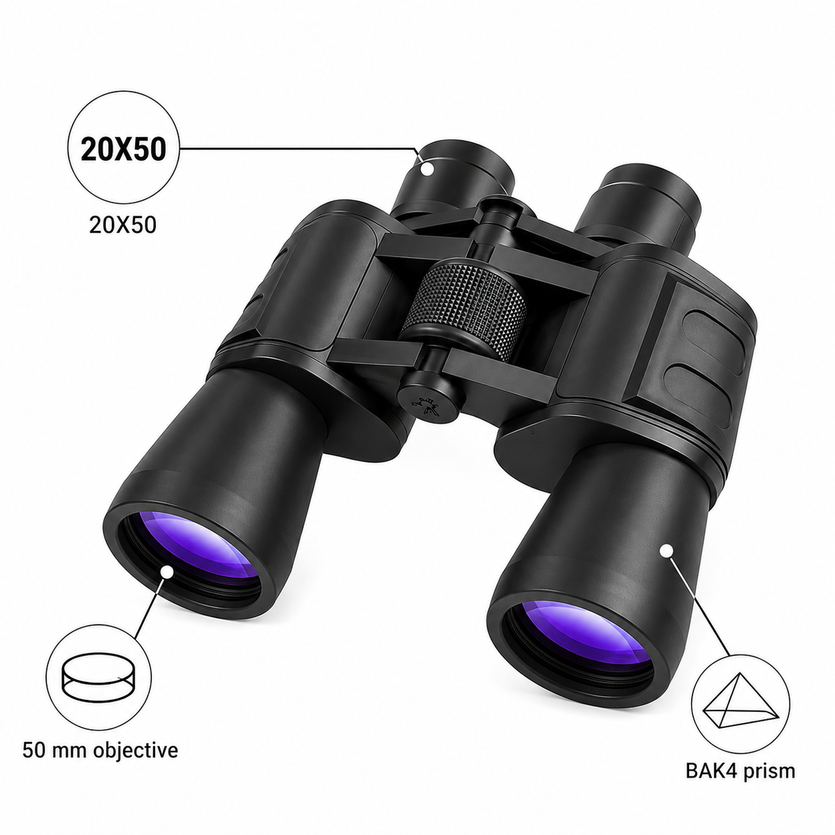 Jumelles 20×50 pour Chasse, Sport et Concerts