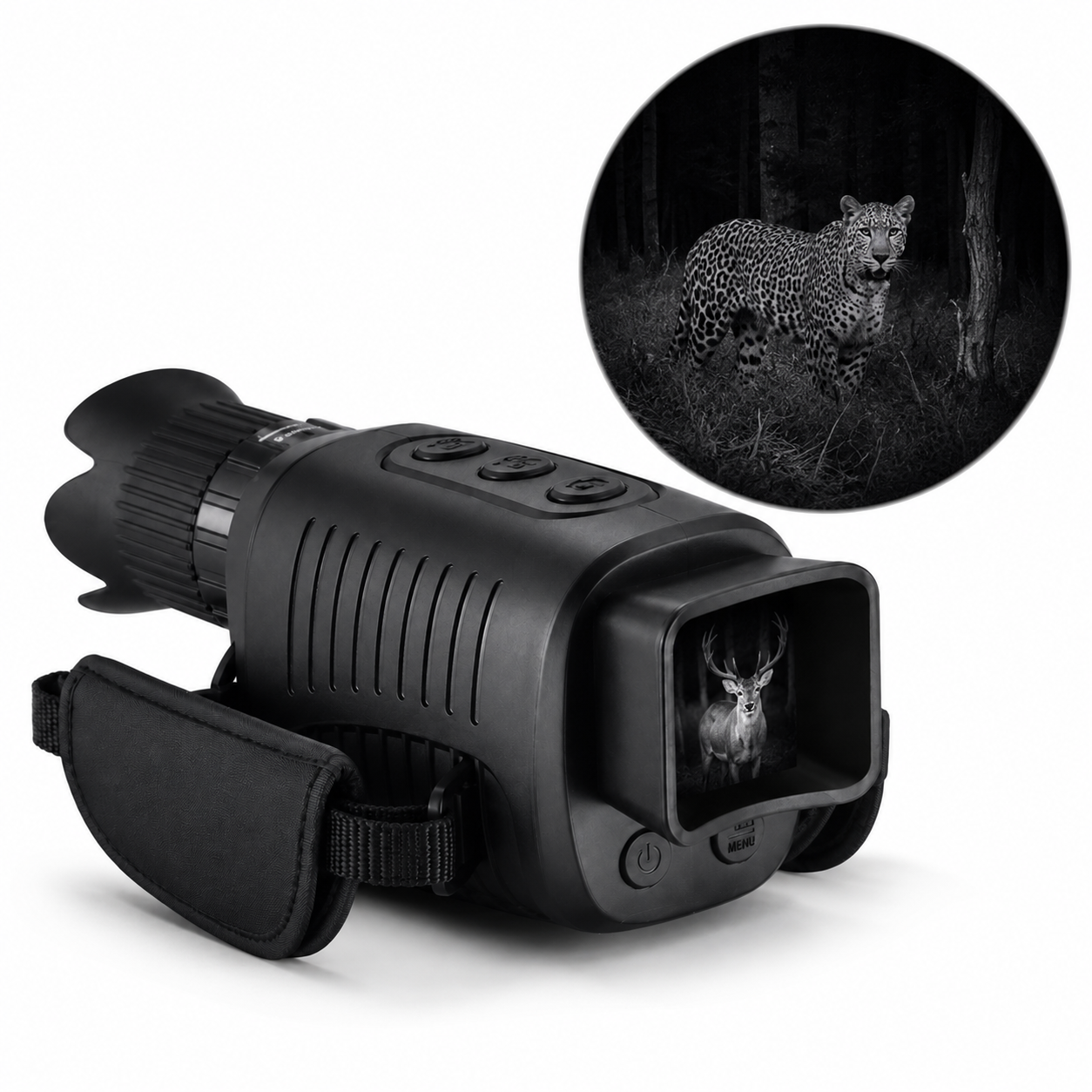Monoculaire de Vision Nocturne 1080p Zoom 5×