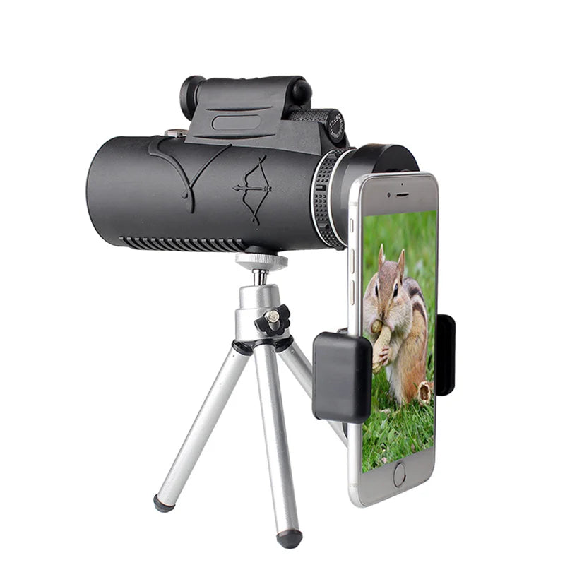Monoculaire 12×50 Compact pour Observation Extérieure