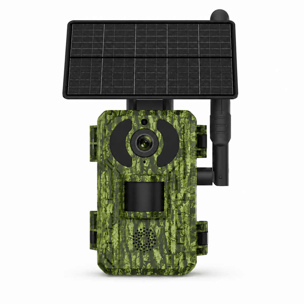 Regard-sauvages Caméra de chasse 4G solaire 4 MP – Batterie 7800 mAh, Vision Nocturne, IP66