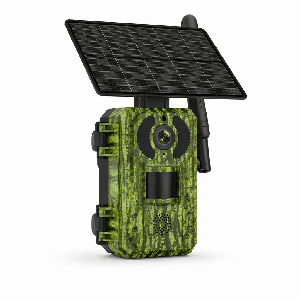 Regard-sauvages Caméra de chasse 4G solaire 4 MP – Batterie 7800 mAh, Vision Nocturne, IP66