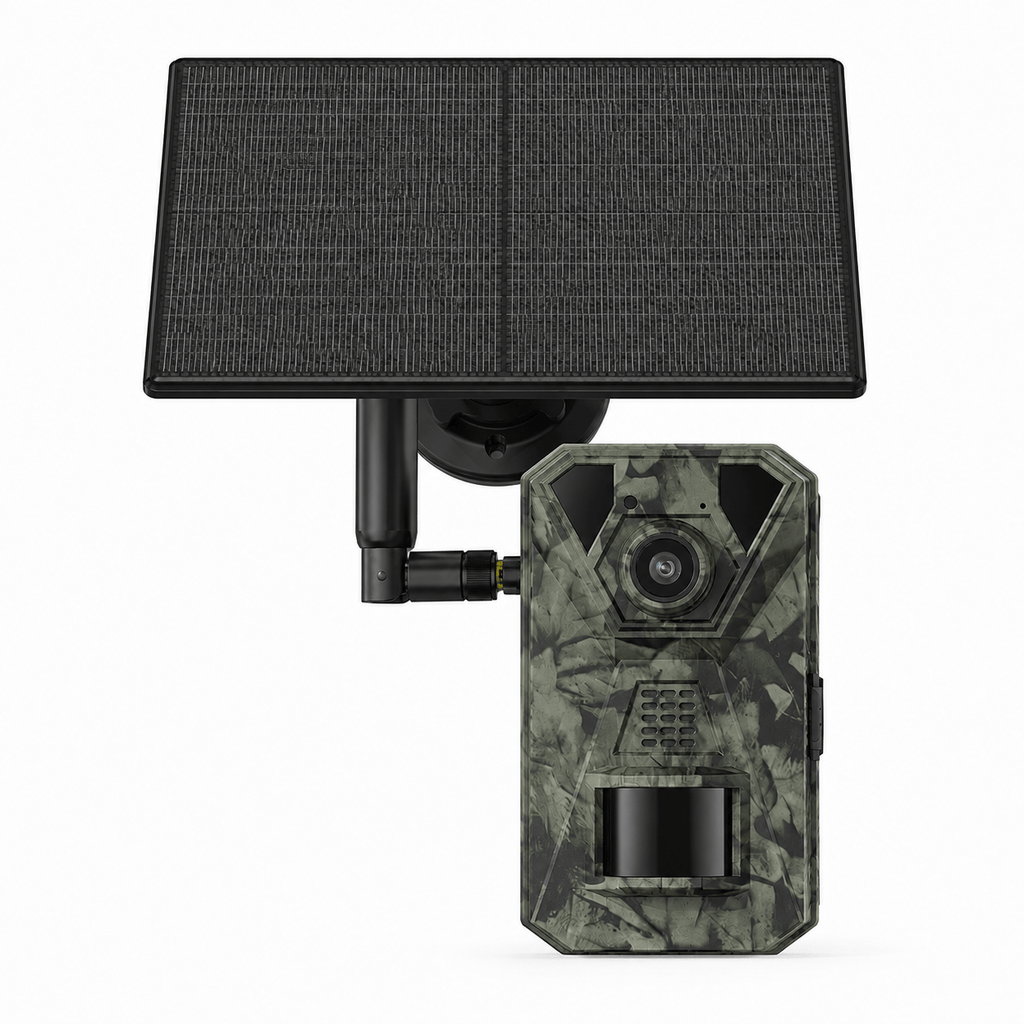 Regard-sauvages Caméra de chasse 4G solaire – Vidéo 2,7K, Vision Nocturne 20 m, IP66