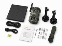 Regard-sauvages Caméra de chasse 4G solaire – Vidéo 2,7K, Vision Nocturne 20 m, IP66