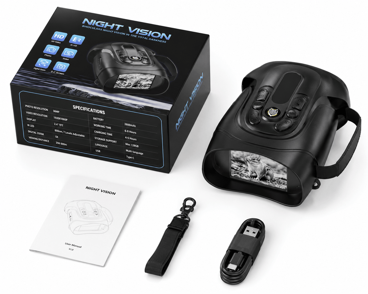 regard-sauvages Jumelles de Vision Nocturne Infrarouge Zoom 10×