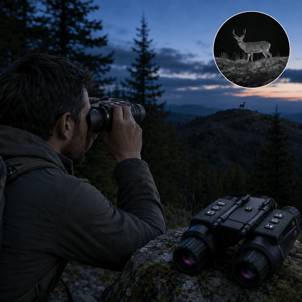 regard-sauvages Jumelles de Vision Nocturne NV8300 Zoom 8×