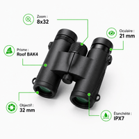 regard-sauvages Jumelles SVBONY SV47 8×32 Étanches IPX7