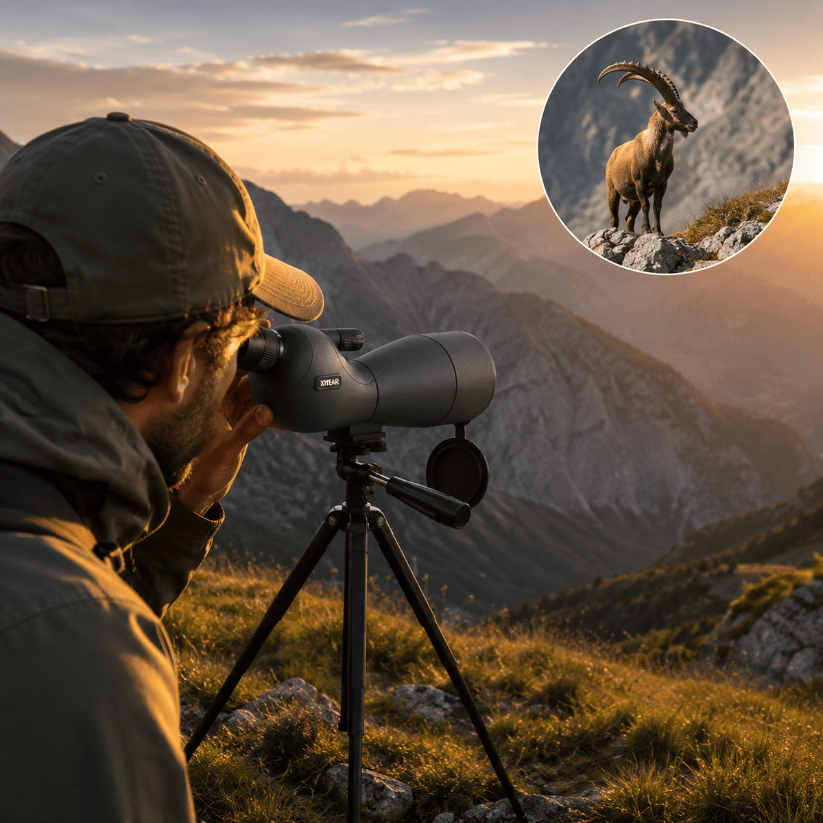 regard-sauvages Longue-vue Zoom 25–75×60 avec Trépied