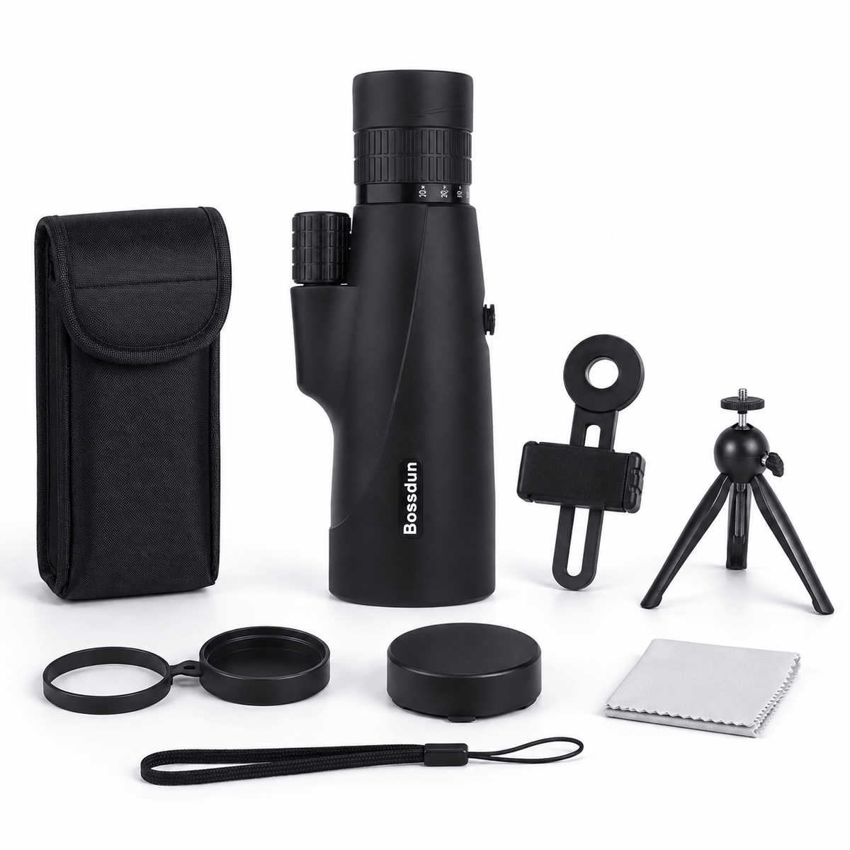 regard-sauvages Monoculaire Zoom 10–30×50 avec Trépied et Smartphone