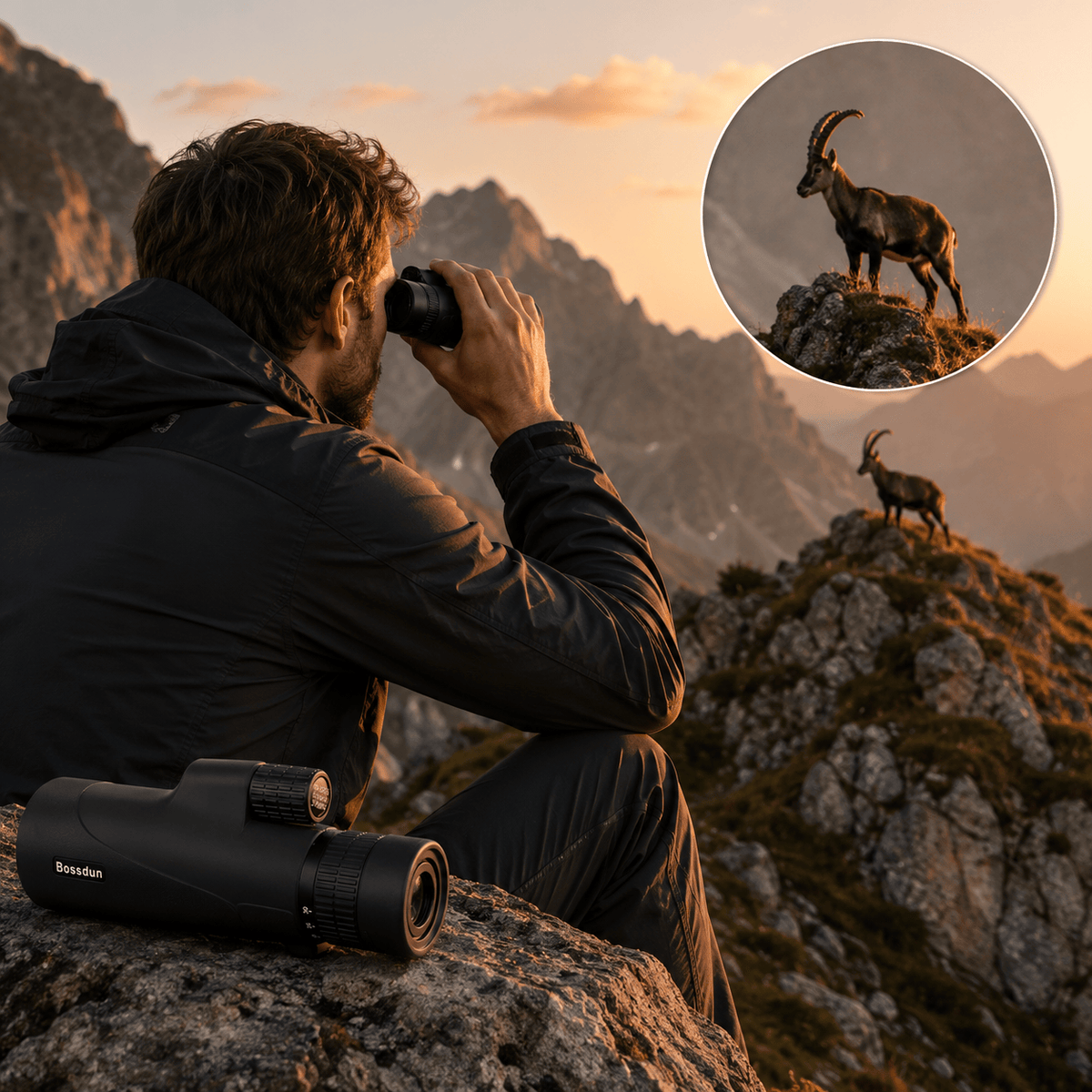 regard-sauvages Monoculaire Zoom 10–30×50 avec Trépied et Smartphone