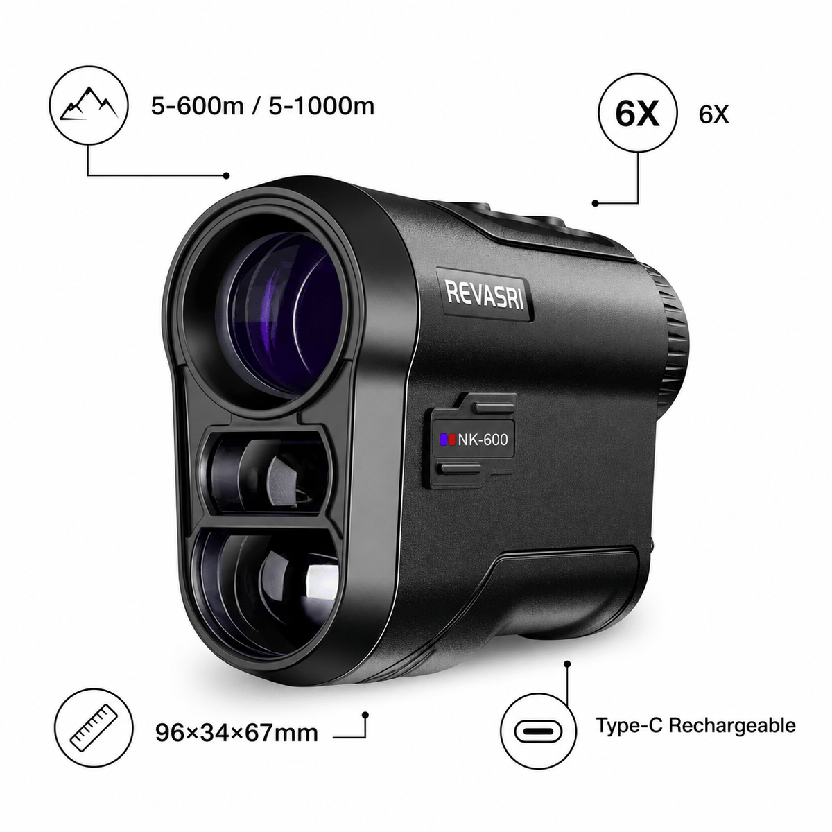 regard-sauvages Télémètre Laser Golf REVASRI 600–1000 m avec Pente